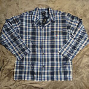 Polo Ralph Lauren P199RL Birdseye 100% Cotton Woven Sleepwear Top ~ Large